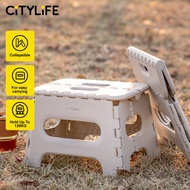 Citylife Thickened Foldable Stool Children's Small Stool Household Plastic Chair Outdoor Camping Por
