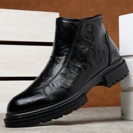 馬丁靴男休閒切爾西靴大頭工裝靴復古厚底機車靴真皮高幫男鞋