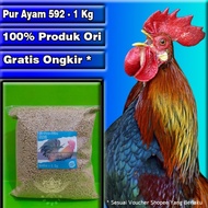 Pur Ayam 592 - Pakan Ayam Bangkok 100% Original CP Repack 1 Kg