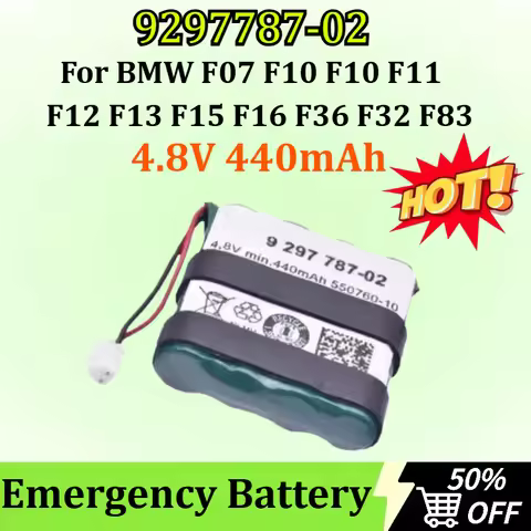 9297787-02 4.8V 440mAh Battery for BMW F07 F10 F10 F11 F12 F13 F15 F16 F36 F32 F83 Replaces Automoti