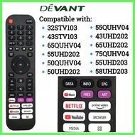 ℒ Ⅼ Ⅾ ✦ New Devant Smart TV remote 32STV103 50QUHV04 55UHD202 43stv103 65QUHV04 55quhv04  Devant TV