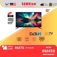 SAMView 32" Bezeless Full HD Digital LED TV with MYTV DVB-T2