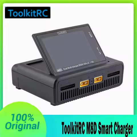 ToolkitRC M8D Smart Charger 2CH Dual Channel Touch Screen DC800W*2 30A 1-8S Lithium Battery Fast Cha