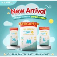 (JUMBO PACKAGING) MAKUKU Sap Diapers Comfort Fit (M contains 66 pcs)
