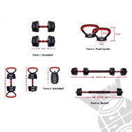Multifunction Barbell Dumbbell Kettlebell Barbell PVC ROX 15 Kg Original