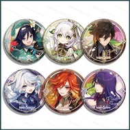 Genshin Impact 4th anniversary Laser Silver Onion Double Flash Badge Game peripherals Collections