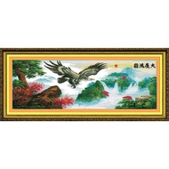 Dai Trien Hong Do Cross Embroidery Painting 2504 (CUSTOMER'S OWN EMBROIDERY) Size: 178X67CM