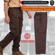 Scout Pants PDL Cargo 6 Pockets Kompol Scout Pants Elementary School Middle School High School Elast