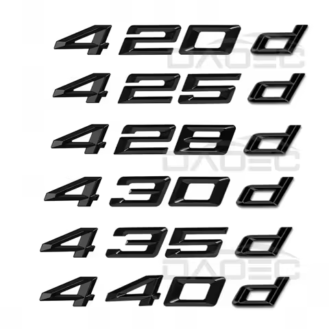 Car 3D ABS Trunk Letters Logo Badge Emblem Styling Decals Sticker For BMW 4 Series 420d 425d 428d 43