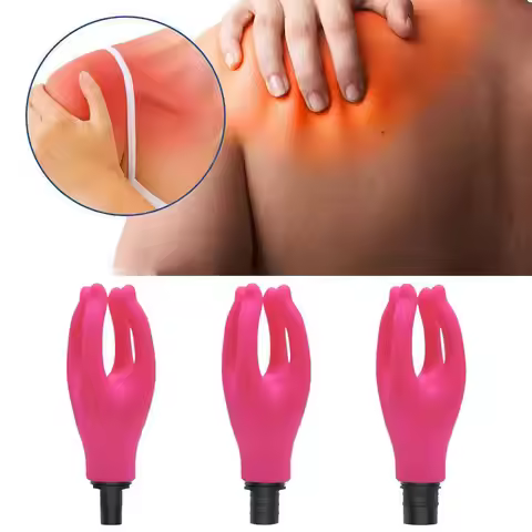 3Sizes Fascia Massager Head Massage Gun Heads With 4 Silicone Massage Artificial Water Material Head