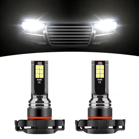5202 5201 PS19W PS24W LED Fog Light H8 H9 H11 H16(JP) H7 HB3 HB4 9140 9145 H10 6000K 12SMD Chip DRL 