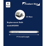 32050 F6T5/BL Replacement Bulbs,9''Length,6W T5 Fluorescent Light Tube,Compatible Replacement for Dy