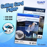 Quaff A4 Size Calling Card Paper Matte Double Sided 220gsm & 250gsm 50sheets Pack