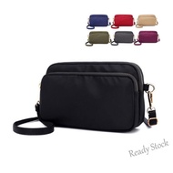 【Ready Stock】 ♂ C23 Sling Bag Crossbody Shoulder Bag Nylon Women Phone Clutch Bag Beg