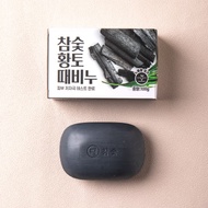 [daiso KOREA] Charcoal & Red Clay Exfoliating Soap