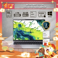 Acer Swift Go 14 SFG14-74T-96C0 Laptop (CU9-285H 5.4GHz,1TB PCIe SSD,32GB D5,Intel Arc,14" WUXGA,TCH