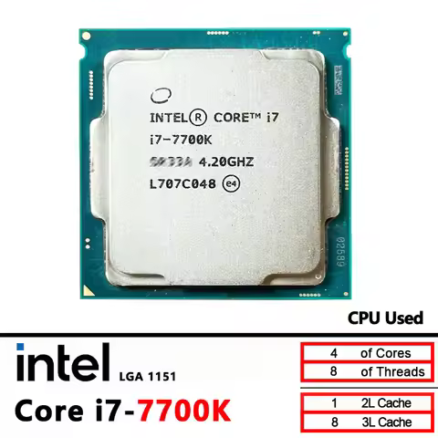Intel Used Core i7-7700K i7 7700K 4.2 GHz 8M 91W CPU processor LGA 1151
