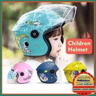 ❣Helmet For Kids Motorcycle Half Face Helmet Adjustable Straps Kids Helmet Bicycle Visor Protector♩