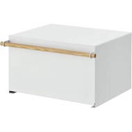 【Direct from Japan】Yamazaki 4376 Bread Case, White, Approx. W16.9 x D 14.4 x H 9.4 inches (43 x 36.5