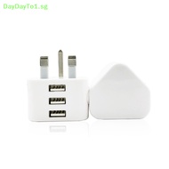 DAYDAYTO Universal UK Wall Plug Power 3 Pin Adapter Charger With 1/2/3 USB Ports Charging For Mobile Phone Tablets Portable Mini Wall Charger SG