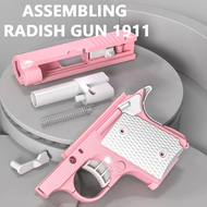 2024 Decompression Props Toy Gun Mini M1911 style Assemble Detachable Non-launch Gun Toy for Children's Stress Relief Gift