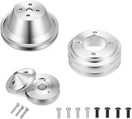 WeiSen Alternator & Crankshaft & Water Pump V-Belt Pulley Kit Compatible with 1969-UP Small Block Fo