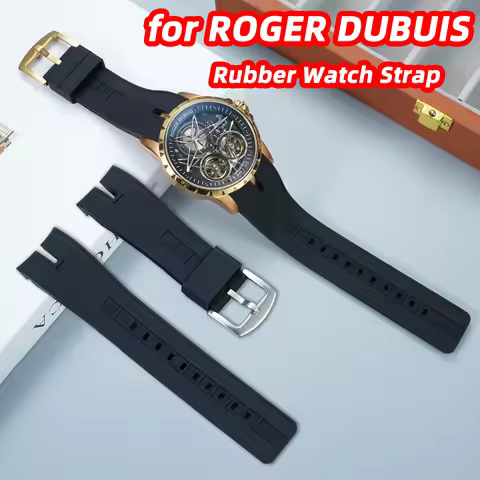26mm Notch Silicone Watch Strap for Roger Dubuis EXCALIBUR King Series | Men's Waterproof Luxury Rub