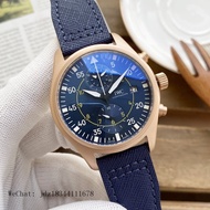 Iwc pilot multi-functional quartz chronograph watch for men