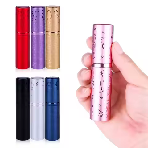 Portable Aluminium Oxide Perfume Bottle 10ml Empty Ultra-fine Spray Bottle Rotate Relievo Refillable