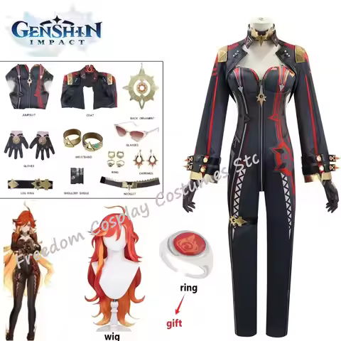 Mavuika Cosplay Costume Wig Game Genshin Impact Uniform Earrings Sunglasses Pyro Archon Natlan God o