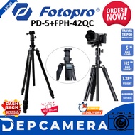 Fotopro tripod pd-5+fph-42qc fotopro pd 5 plus