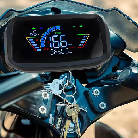 N7GT Compatible LCD Display Panel for 48V 60V 72V E-Bike and Scooter Motor Control Systems with Wide