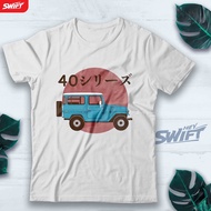 T-SHIRT TOYOTA Landcruiser FJ70 FJ40 Land cruiser OFFROAD BLUE TSHIRT DISTRO CLOTHES
