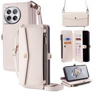 Oneplus 13R Phone Case Oneplus 13T 13S 13 12 11 12R 11R Leather Case with 2 Straps Card Slots Crossb