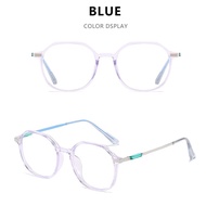 Kacamata Minus Anti Radiasi Untuk Wanita Pria Minus -0.5 1 2 3 4 5 6 Korea a Retro Fashion Net Red Polygon Anti Blue Light Minus Kacamata
