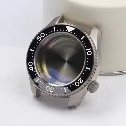 Titanium Watch case MM300 super Luminous Sapphire glass Diving watch case fits Seiko for NH35/NH36 A