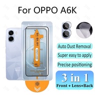 3 in 1 OPPO A6K HD One-click Dust Free Tempered Glass Screen Protector For OPPO Reno 14 15 F A6s A6x