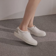 波狀橫帶-後跟撞色休閒鞋-白色