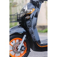 Tem rời Scoopy đen xám cam in sắc nét 3 lớp không phai màu CM00109