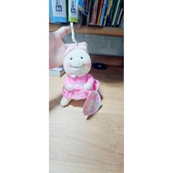 Plastic keychain of stuffed animals/teddy bears with cute Chibang Fat and pink bees characters - Gen