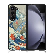 Custom Case Samsung Z Fold 5 4 3, Z Flip 5 4 3 5G Pokemon Gyarados Kanagawa YL0611 Hardcase S5