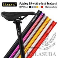 Litepro A61 Folding Bike Cnc Seatpost 33.9*600Mm Aluminum Alloy
