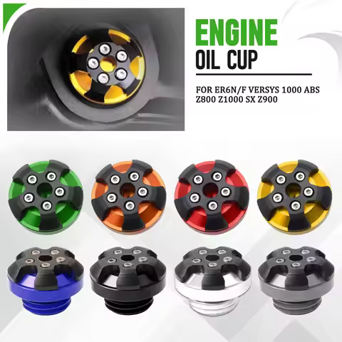 For Kawasaki ER6N/F Versys 1000 ABS Z800 Z1000 SX Z900 Motorcycle CNC M19 *2.5 Engine Oil Cap Motorb