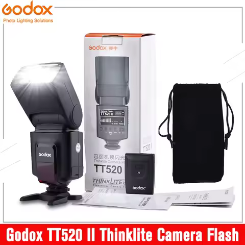 Godox TT520 II Flash TT 520 II Thinklite Camera Flash with Build-in 433MHz Wireless Signal for Canon