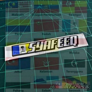 STICKER NAME FLAG (CUSTOM BENDERA NEGERI / MALAYSIA / THAILAND)