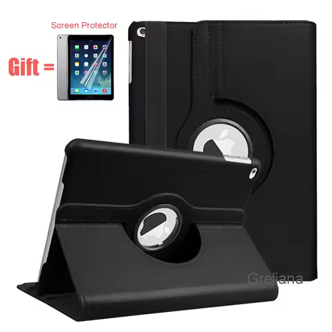 For iPad Air 2 Case iPad Air 1 Cover A1474 A1475 A1476 A1566 A1567 360 Degree Rotating PU Leather Fl