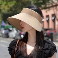 SHANRONG Sense Sun Hat, UV-proof UV Protection Empty Top Hat, Versatile High-Grade Fashionable Foldable Large Brim Fisherman Hat Mountaineering