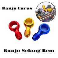 BANJO LURUS KALIPER DAN SELANG REM DRAT KASAR