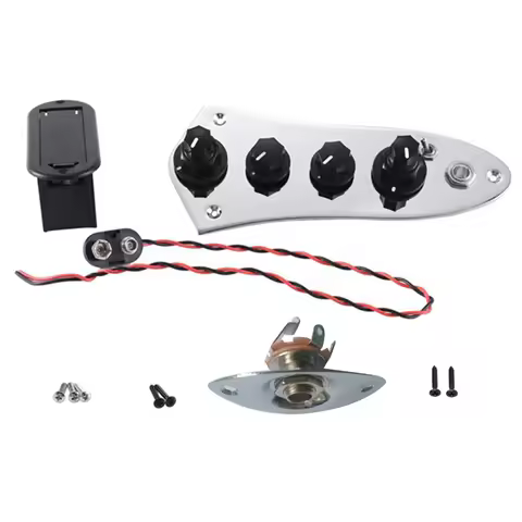 AZZ-Universal 5 Loaded Control Plate for 4/5 String Bass Guitar Parts with 6.5mm Socket Piece -08