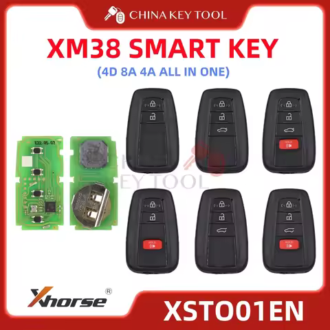 1PCS Xhorse XSTO01EN Global Version For Toyota XM38 Smart Key 4D 8A 4A All in One with Logo for VVDI